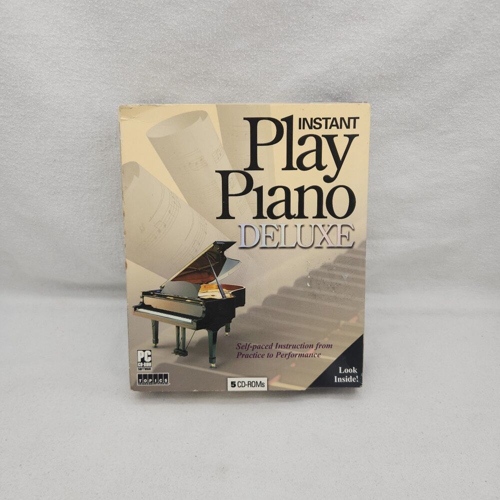 Instruction Deluxe 5 CD-ROM Instant Play Piano Topics Entertainment CS-514S NEW